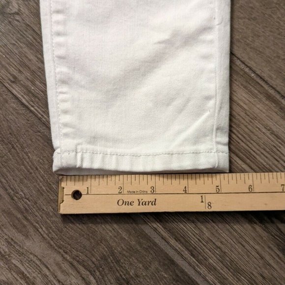 Simply Vera Wang Button Fly Skinny Mid-rise White Denim Jeans Size 14 - Picture 12 of 12